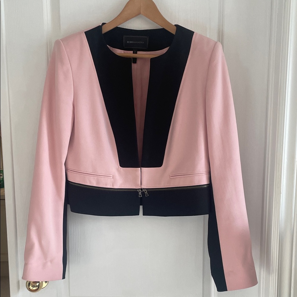 BCBGMaxAzria Pink and Black Blazer